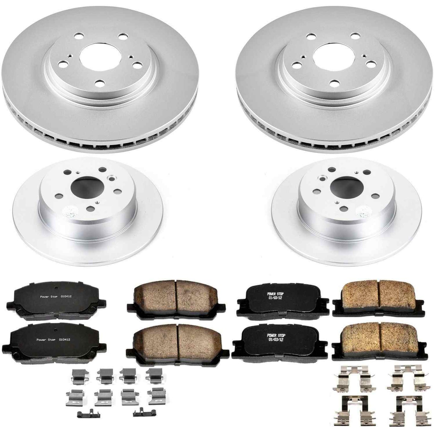 PowerStop Power Stop 01-03 Toyota Highlander Front & Rear Z17 Evolution Geomet Coated Brake Kit CRK1140