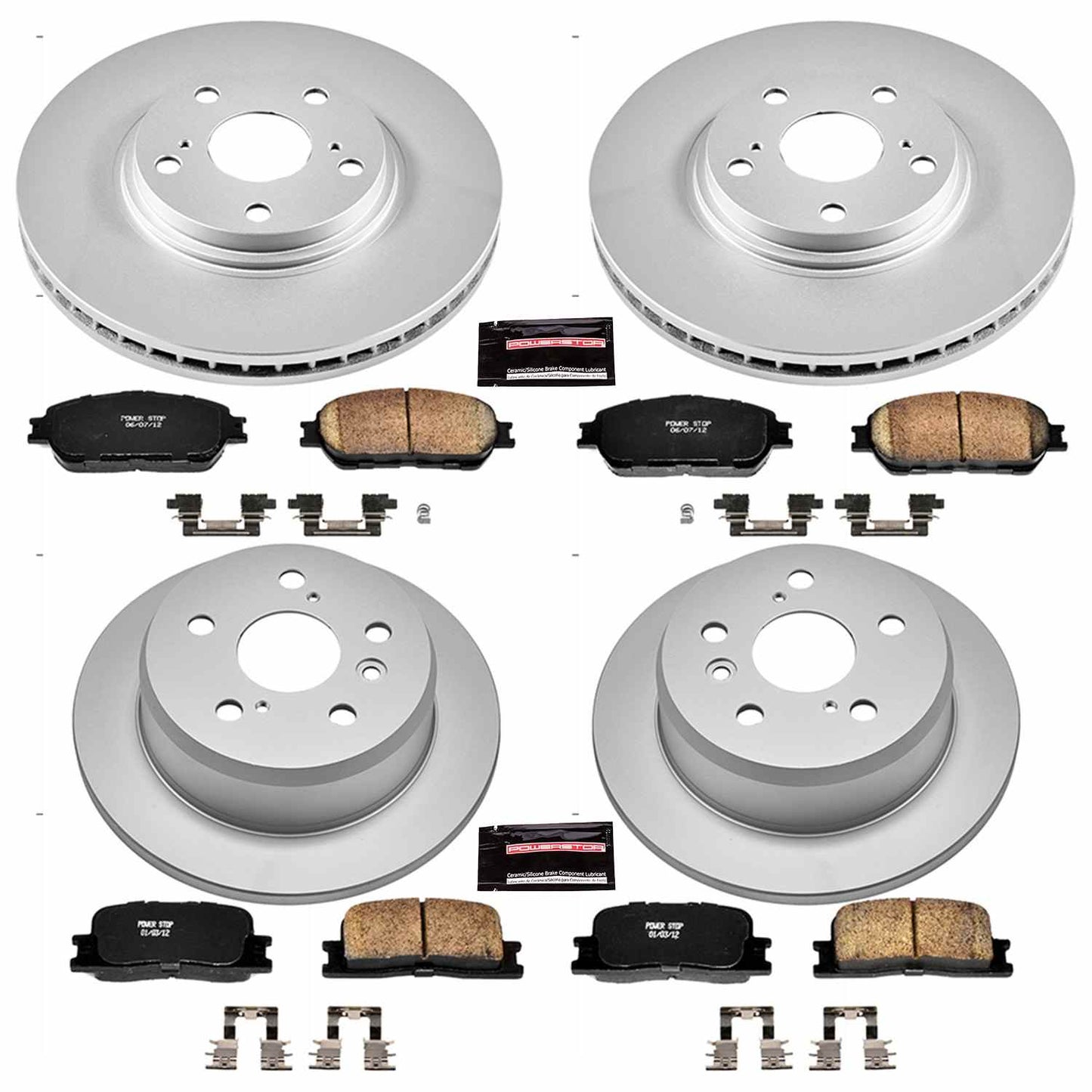 PowerStop Power Stop 04-06 Lexus ES330 Front & Rear Z17 Evolution Geomet Coated Brake Kit CRK1142