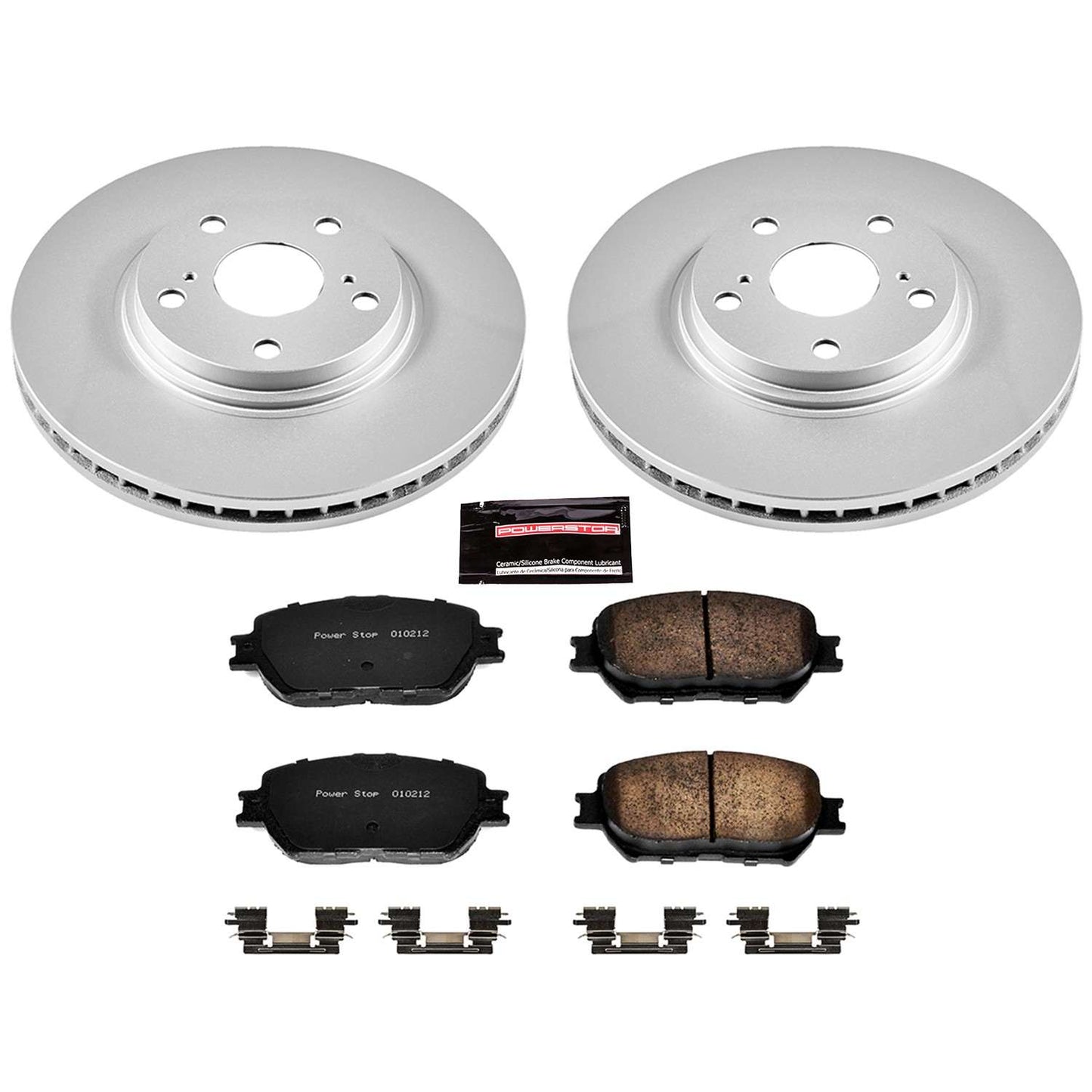 PowerStop Power Stop 02-04 Toyota Camry Front Z17 Evolution Geomet Coated Brake Kit CRK1143