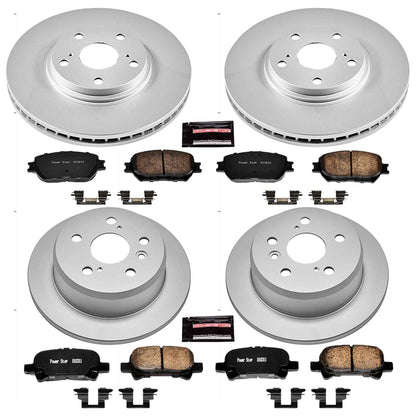 PowerStop Power Stop 02-04 Toyota Camry Front & Rear Z17 Evolution Geomet Coated Brake Kit CRK1144