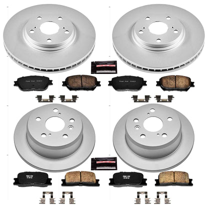 PowerStop Power Stop 02-04 Toyota Camry Front & Rear Z17 Evolution Geomet Coated Brake Kit CRK1145