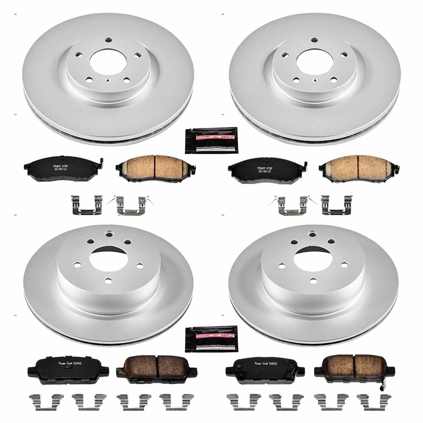 PowerStop Power Stop 08-12 Infiniti EX35 Front & Rear Z17 Evolution Geomet Coated Brake Kit CRK114