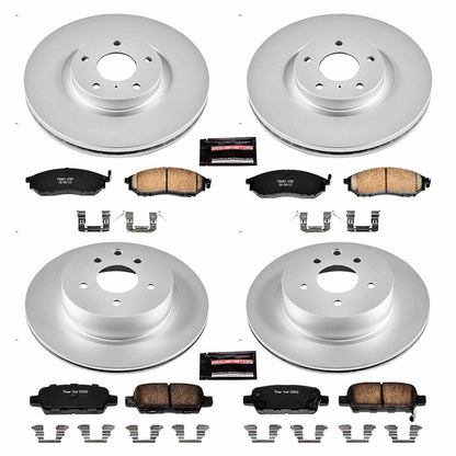 PowerStop Power Stop 08-12 Infiniti EX35 Front & Rear Z17 Evolution Geomet Coated Brake Kit CRK114