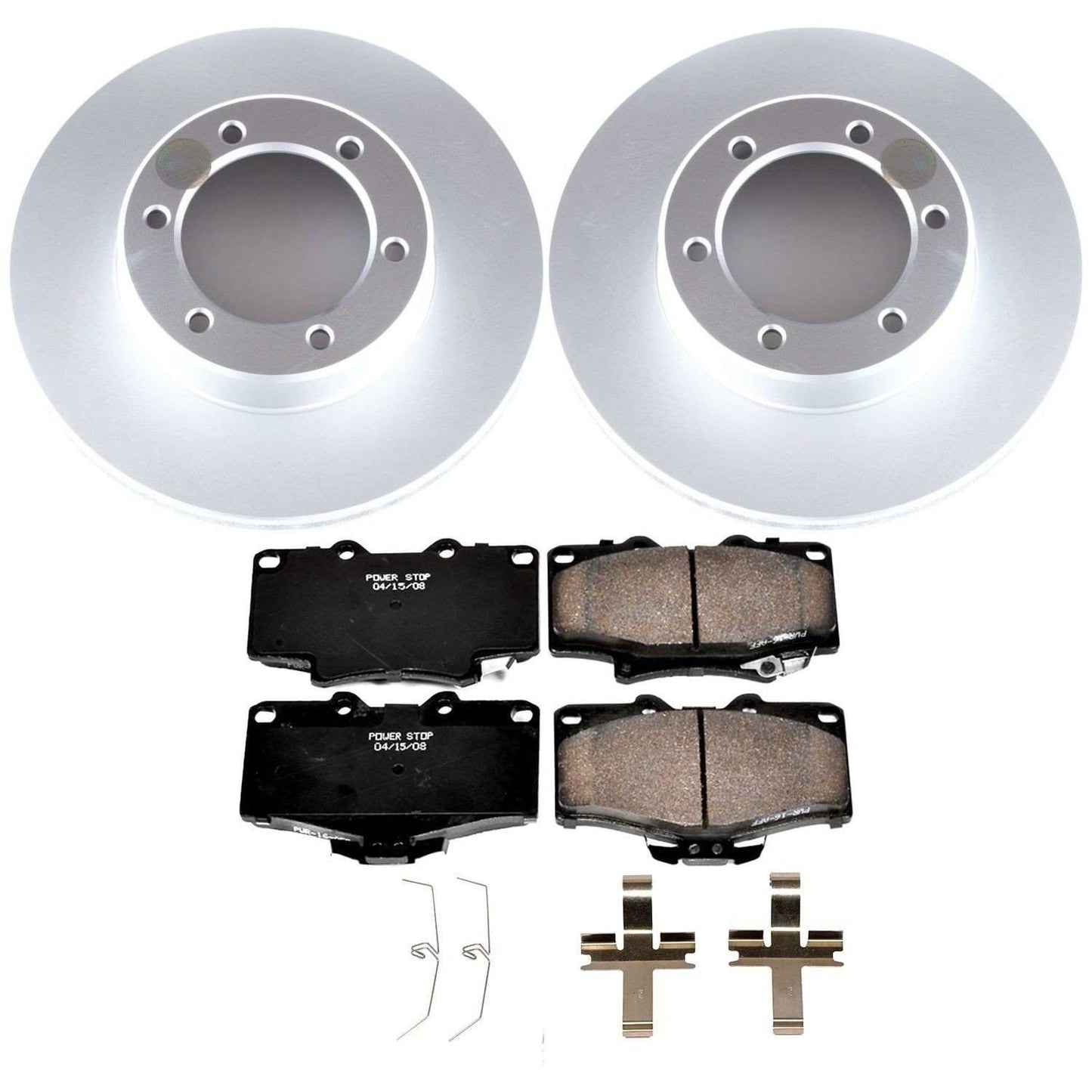 PowerStop Power Stop 91-95 Toyota 4Runner Front Z17 Evolution Geomet Coated Brake Kit CRK1150