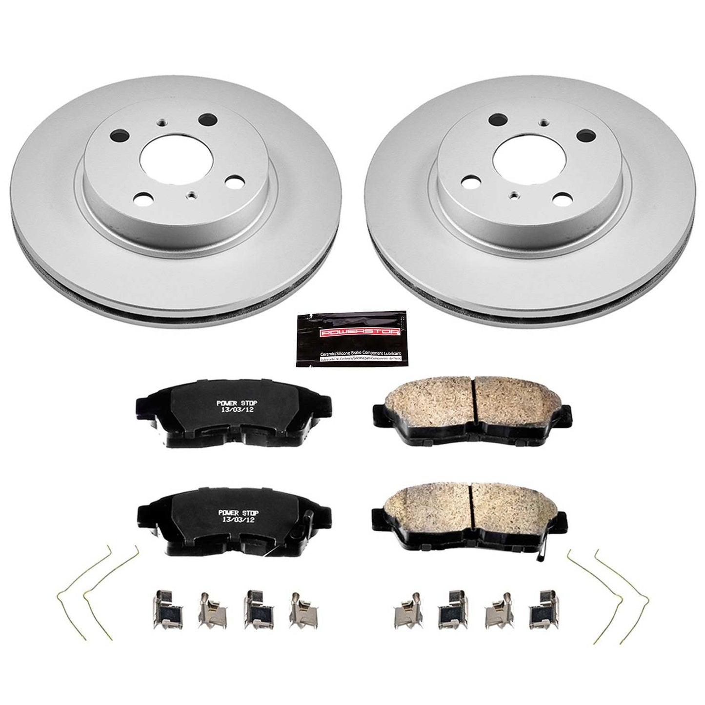 PowerStop Power Stop 93-97 Geo Prizm Front Z17 Evolution Geomet Coated Brake Kit CRK1151