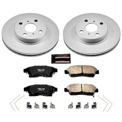 PowerStop Power Stop 93-97 Geo Prizm Front Z17 Evolution Geomet Coated Brake Kit CRK1151