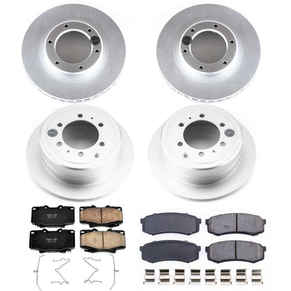 PowerStop Power Stop 96-97 Lexus LX450 Front & Rear Z17 Evolution Geomet Coated Brake Kit CRK1155