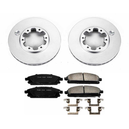 PowerStop Power Stop 96-98 Nissan Pathfinder Front Z17 Evolution Geomet Coated Brake Kit CRK1175