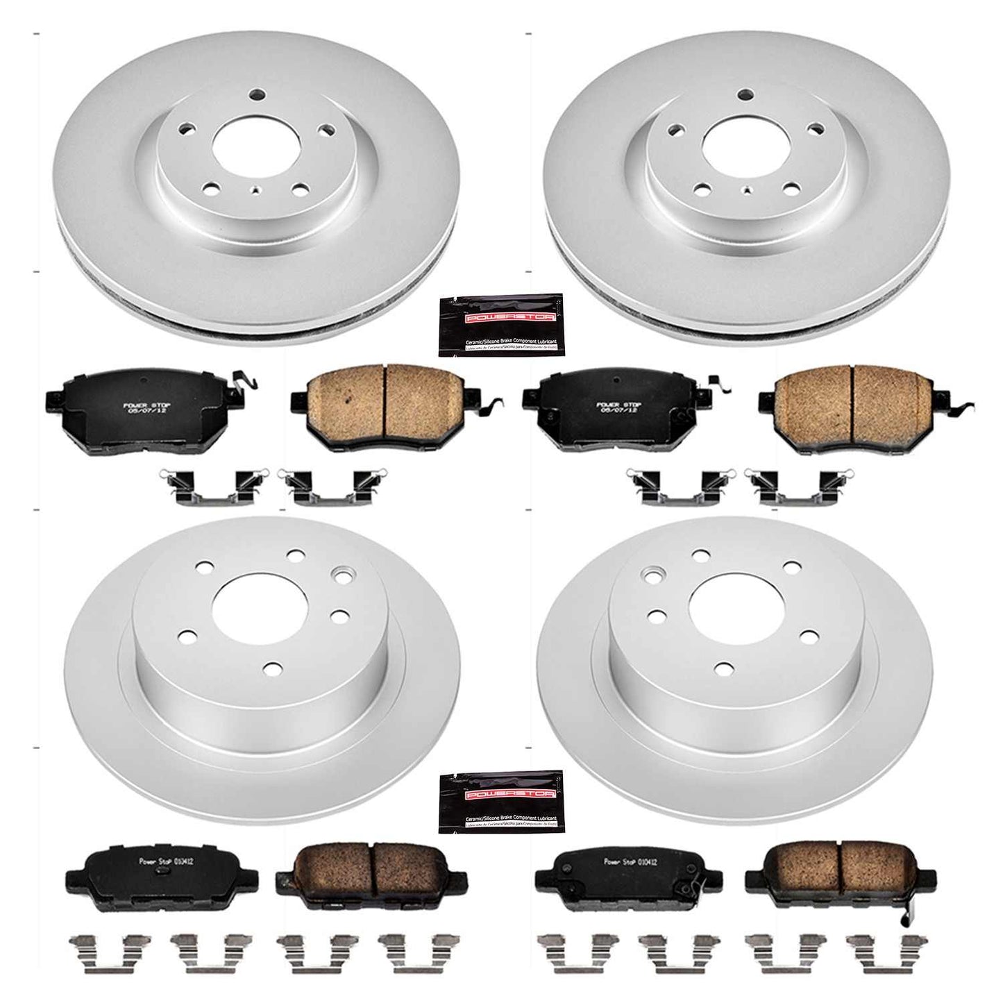 PowerStop Power Stop 07-08 Nissan Maxima Front & Rear Z17 Evolution Geomet Coated Brake Kit CRK117