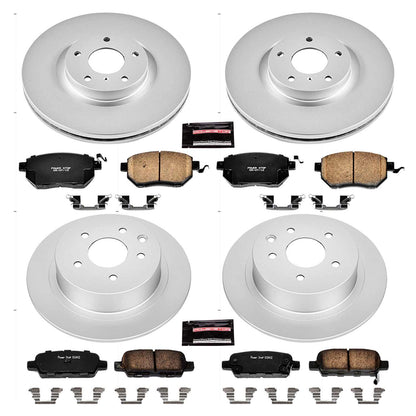 PowerStop Power Stop 07-08 Nissan Maxima Front & Rear Z17 Evolution Geomet Coated Brake Kit CRK117