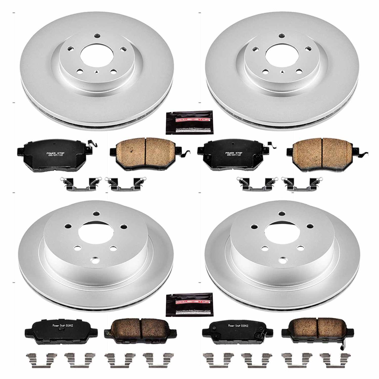 PowerStop Power Stop 06-07 Nissan Murano Front & Rear Z17 Evolution Geomet Coated Brake Kit CRK119