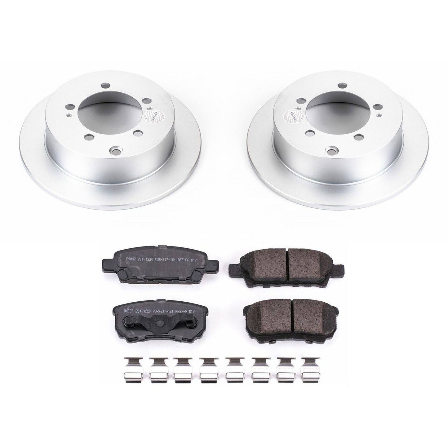 PowerStop Power Stop 04-06 Mitsubishi Lancer Rear Z17 Evolution Geomet Coated Brake Kit CRK1202