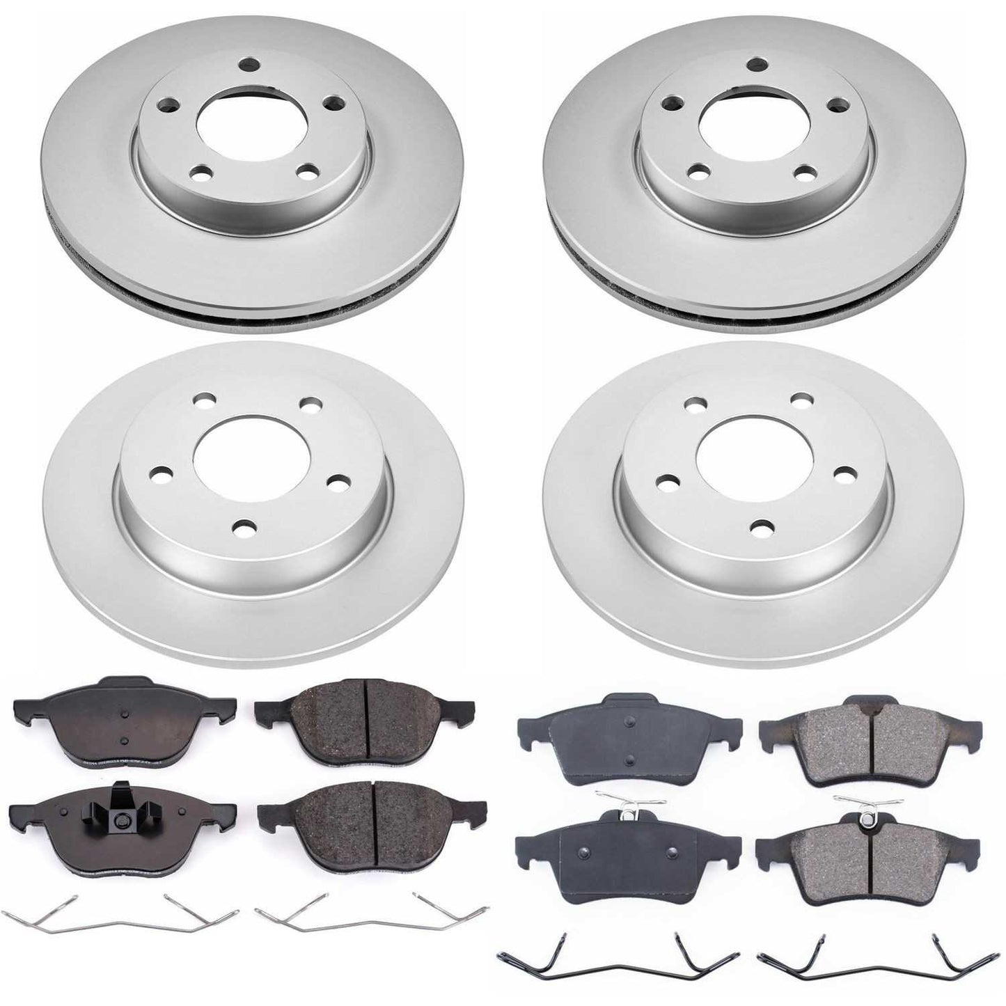 PowerStop Power Stop 06-13 Mazda 3 Front & Rear Z17 Evolution Geomet Coated Brake Kit CRK121