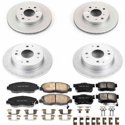 PowerStop Power Stop 98-99 Acura CL Front & Rear Z17 Evolution Geomet Coated Brake Kit CRK1240