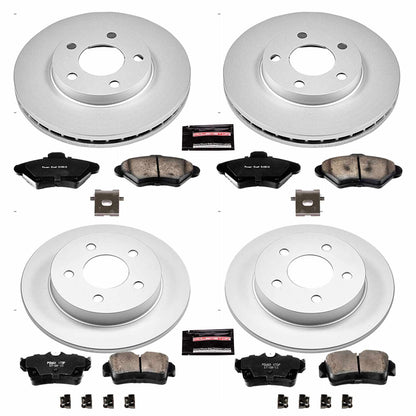 PowerStop Power Stop 94-98 Ford Mustang Front & Rear Z17 Evolution Geomet Coated Brake Kit CRK1300