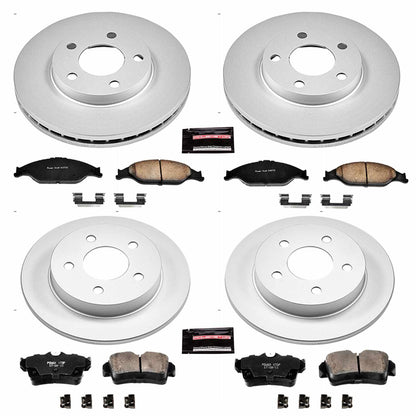 PowerStop Power Stop 99-04 Ford Mustang Front & Rear Z17 Evolution Geomet Coated Brake Kit CRK1302