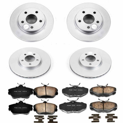 PowerStop Power Stop 96-99 Ford Taurus Front & Rear Z17 Evolution Geomet Coated Brake Kit CRK1320