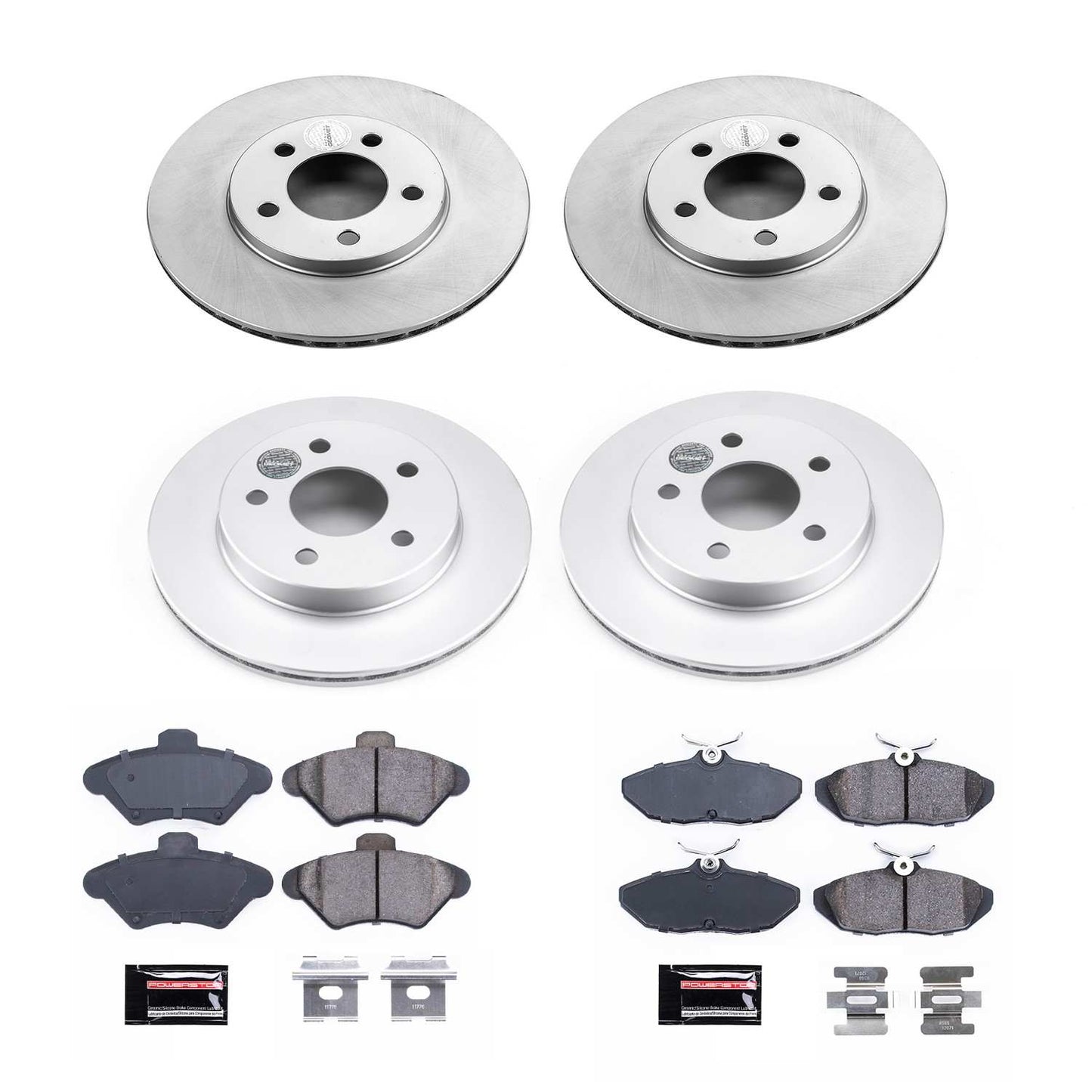 PowerStop Power Stop 93-97 Ford Thunderbird Front & Rear Z17 Evolution Geomet Coated Brake Kit CRK1326
