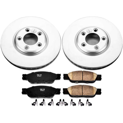 PowerStop Power Stop 03-04 Jaguar S-Type Front Z17 Evolution Geomet Coated Brake Kit CRK1353