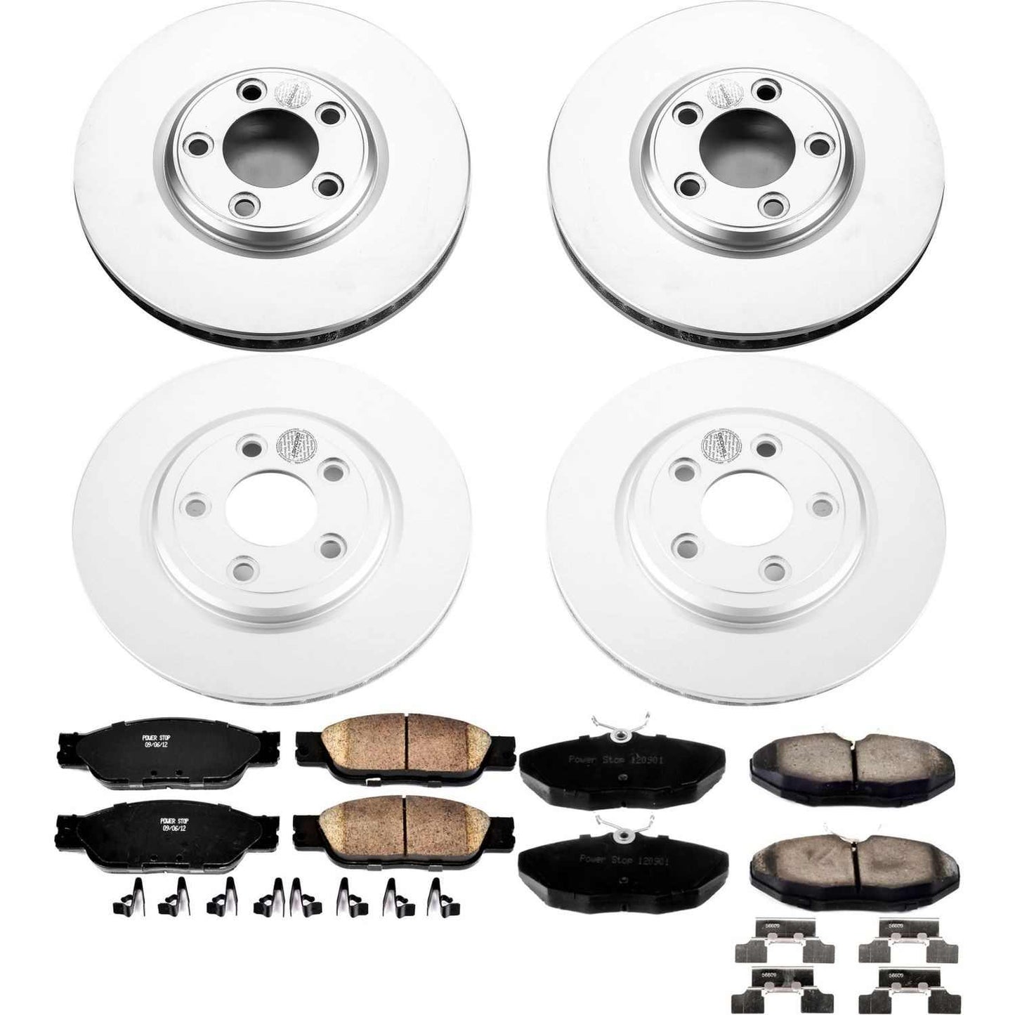 PowerStop Power Stop 03-04 Jaguar S-Type Front & Rear Z17 Evolution Geomet Coated Brake Kit CRK1355