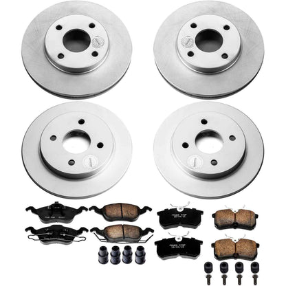 PowerStop Power Stop 01-04 Ford Focus Front & Rear Z17 Evolution Geomet Coated Brake Kit CRK1359