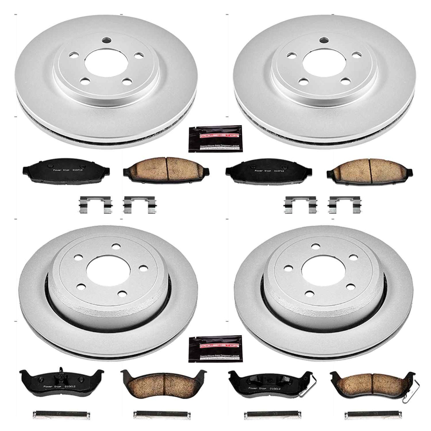PowerStop Power Stop 03-11 Ford Crown Victoria Front & Rear Z17 Evolution Geomet Coated Brake Kit CRK1365