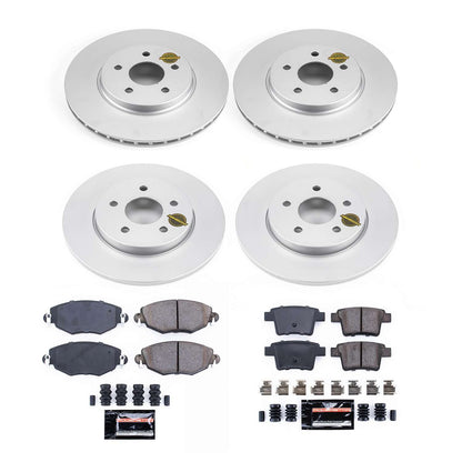 PowerStop Power Stop 05-08 Jaguar X-Type Front & Rear Z23 Evolution Sport Coated Brake Kit CRK1374
