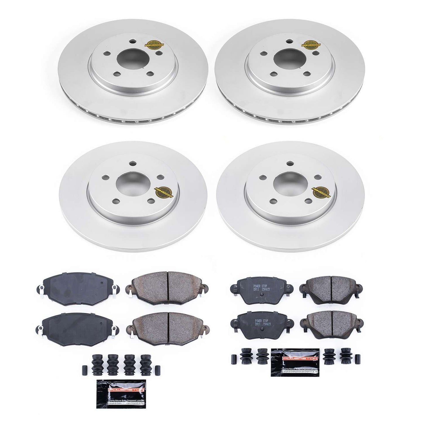 PowerStop Power Stop 02-05 Jaguar X-Type Front & Rear Z23 Evolution Sport Coated Brake Kit CRK1375