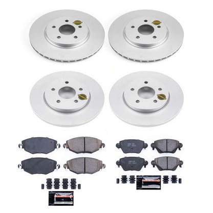 PowerStop Power Stop 02-05 Jaguar X-Type Front & Rear Z23 Evolution Sport Coated Brake Kit CRK1375