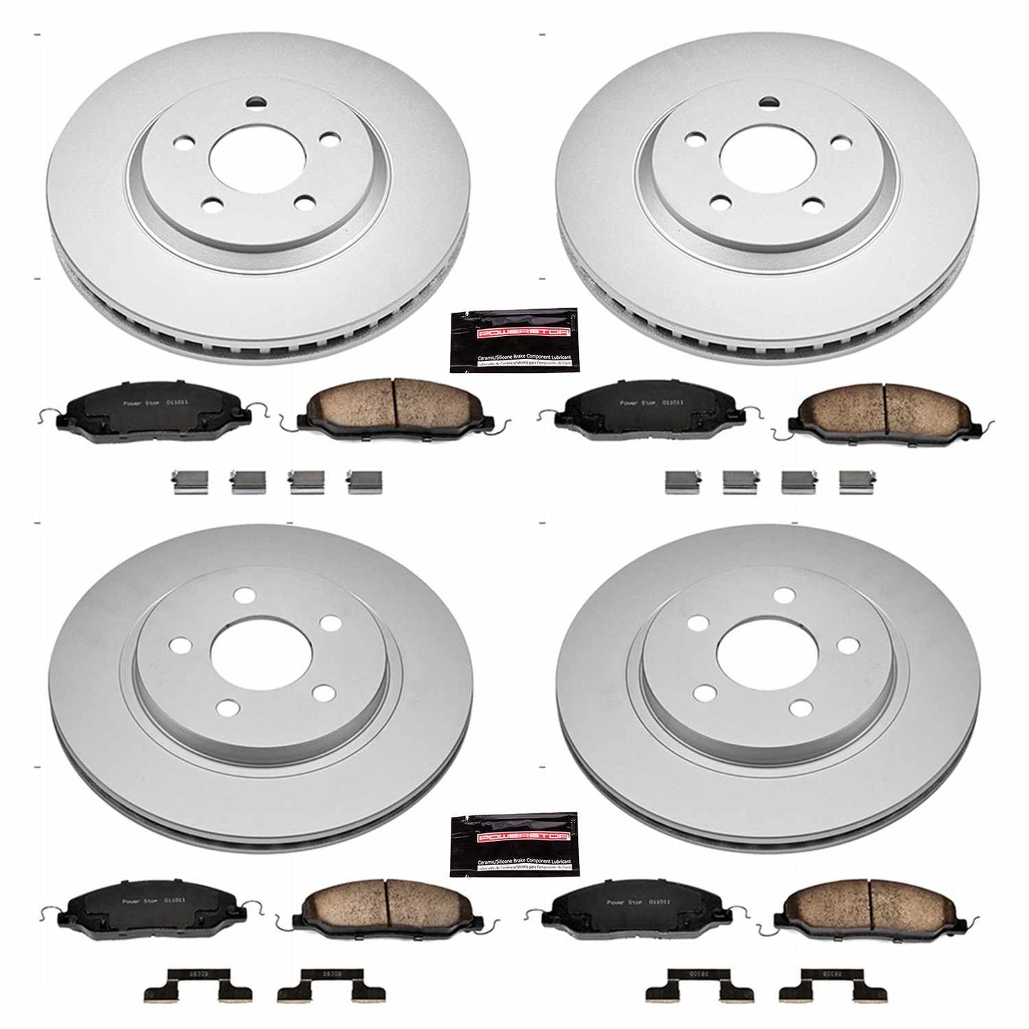 PowerStop Power Stop 05-10 Ford Mustang Front & Rear Z17 Evolution Geomet Coated Brake Kit CRK1381