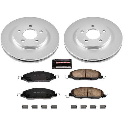PowerStop Power Stop 05-10 Ford Mustang Front Z17 Evolution Geomet Coated Brake Kit CRK1382