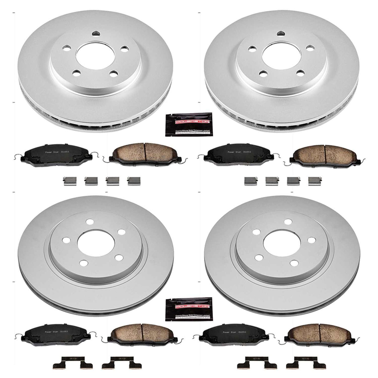 PowerStop Power Stop 05-10 Ford Mustang Front & Rear Z17 Evolution Geomet Coated Brake Kit CRK1383