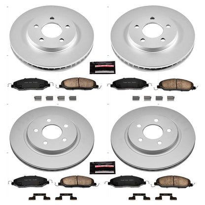 PowerStop Power Stop 05-10 Ford Mustang Front & Rear Z17 Evolution Geomet Coated Brake Kit CRK1383