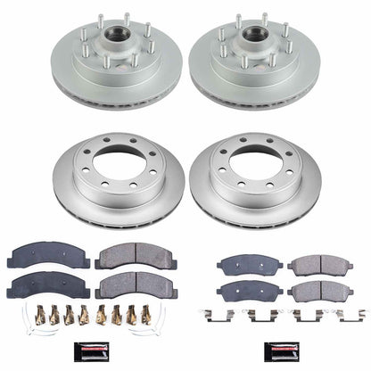 PowerStop Power Stop 03-05 Ford Excursion Front & Rear Z17 Evolution Geomet Coated Brake Kit CRK1393