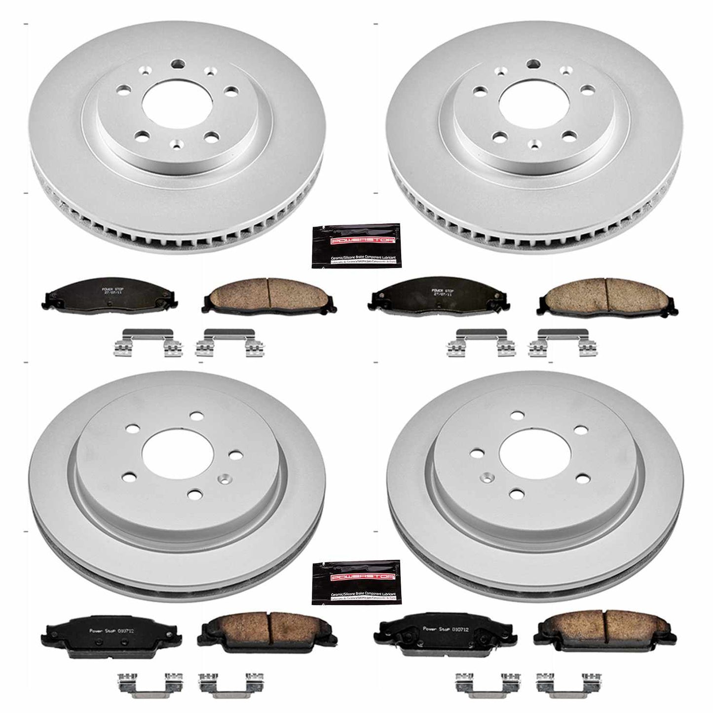 PowerStop Power Stop 03-07 Cadillac CTS Front & Rear Z17 Evolution Geomet Coated Brake Kit CRK1420
