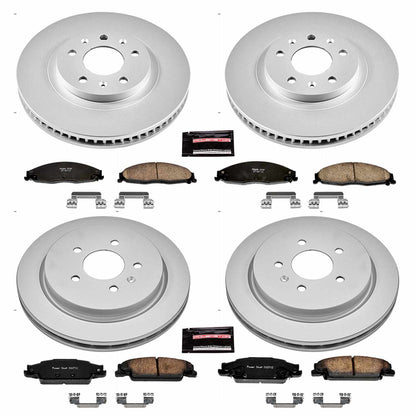 PowerStop Power Stop 03-07 Cadillac CTS Front & Rear Z17 Evolution Geomet Coated Brake Kit CRK1420