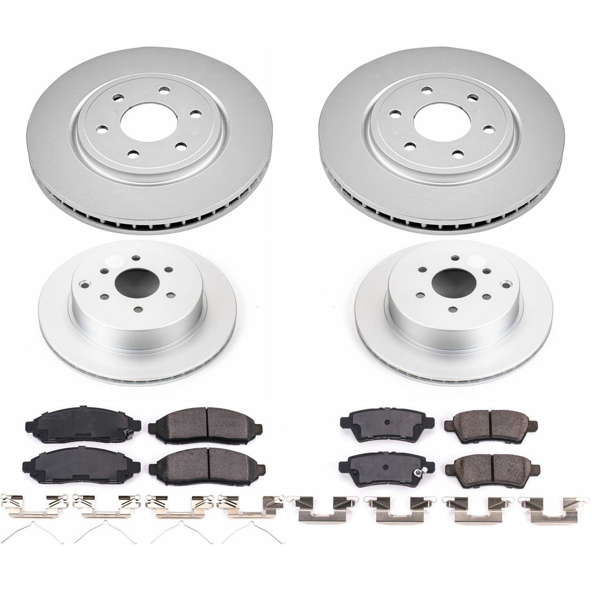 PowerStop Power Stop 05-12 Nissan Pathfinder Front & Rear Z17 Evolution Geomet Coated Brake Kit CRK144