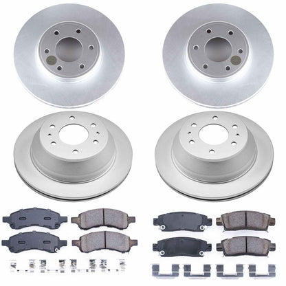 PowerStop Power Stop 06-09 Chevrolet Trailblazer Front & Rear Z17 Evolution Geomet Coated Brake Kit CRK1454