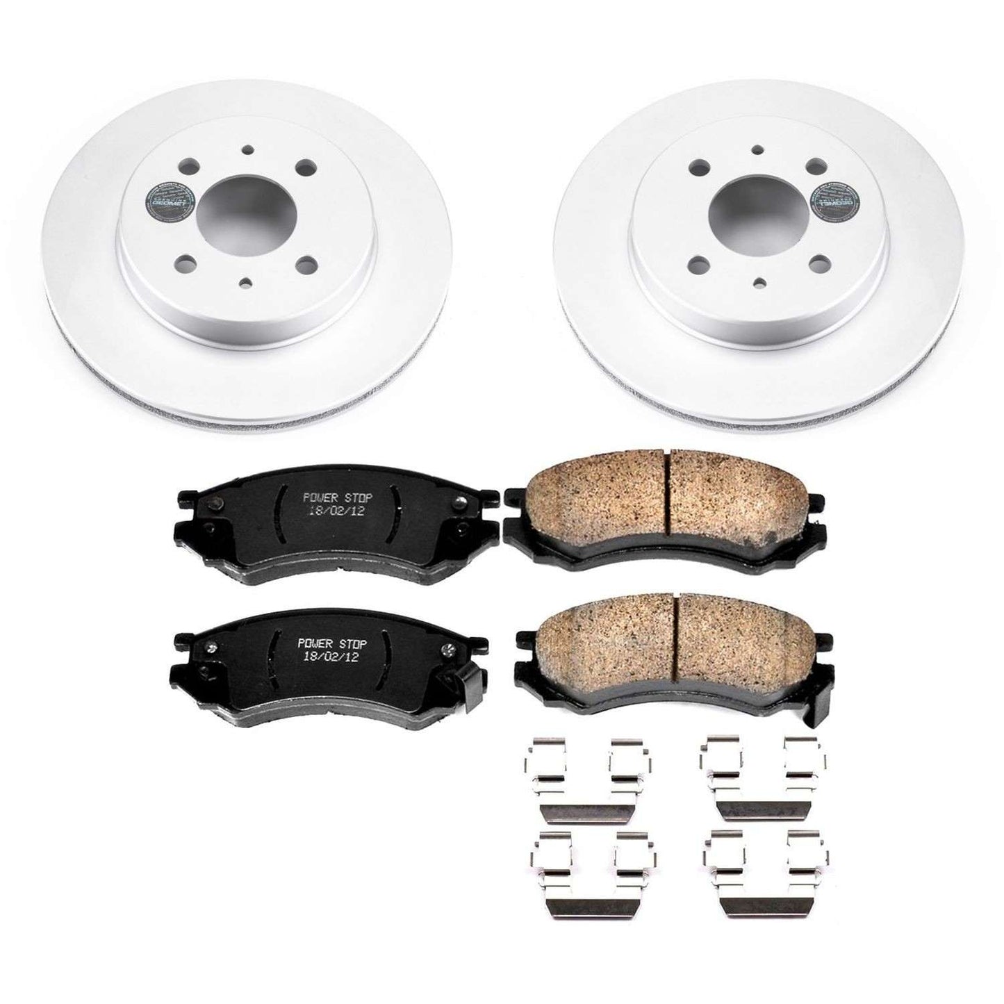 PowerStop Power Stop 91-92 Saturn SC Front Z17 Evolution Geomet Coated Brake Kit CRK1515