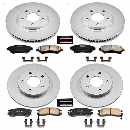 PowerStop Power Stop 00-04 Buick LeSabre Front & Rear Z17 Evolution Geomet Coated Brake Kit CRK1543