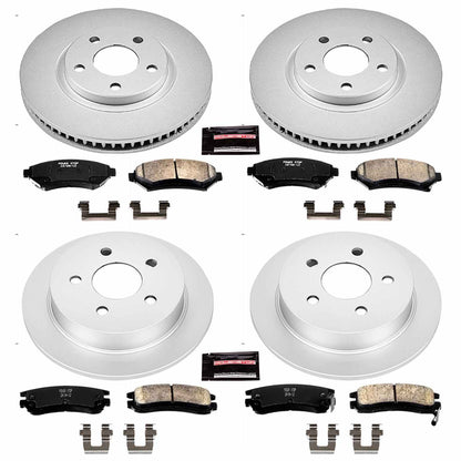 PowerStop Power Stop 00-05 Chevrolet Impala Front & Rear Z17 Evolution Geomet Coated Brake Kit CRK1544