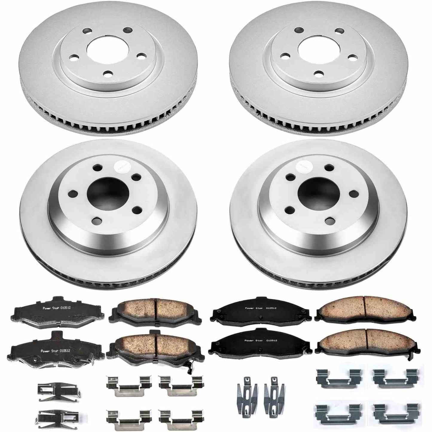 PowerStop Power Stop 98-02 Chevrolet Camaro Front & Rear Z17 Evolution Geomet Coated Brake Kit CRK1548