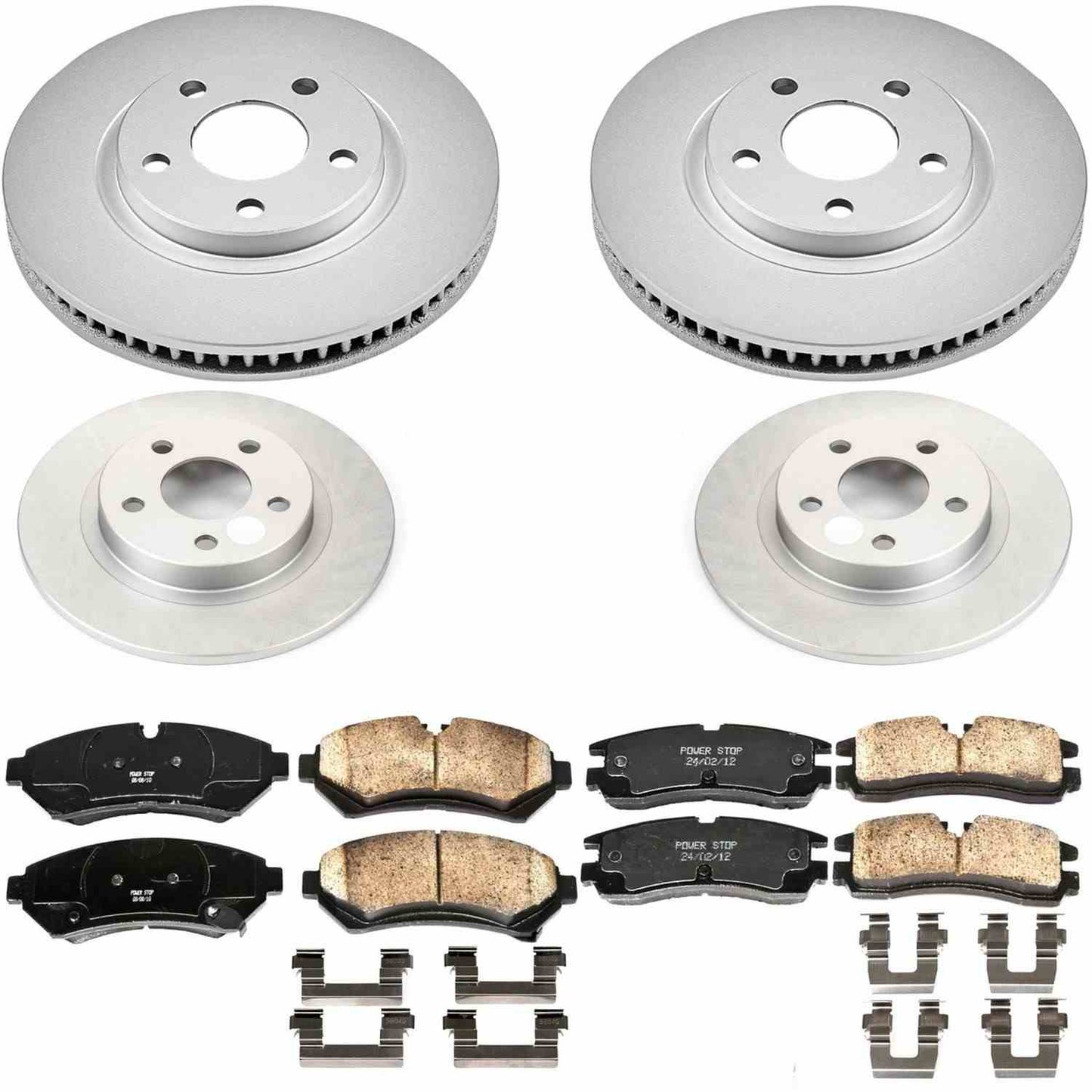 PowerStop Power Stop 98-02 Cadillac Seville Front & Rear Z17 Evolution Geomet Coated Brake Kit CRK1550