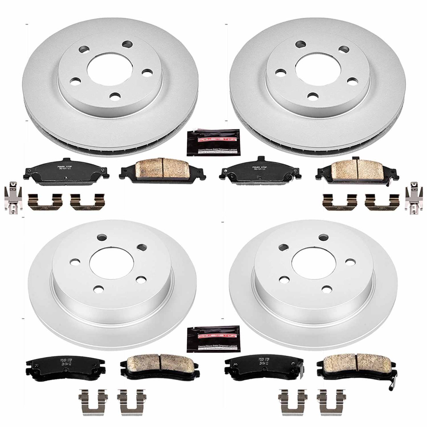 PowerStop Power Stop 99-04 Oldsmobile Alero Front & Rear Z17 Evolution Geomet Coated Brake Kit CRK1552