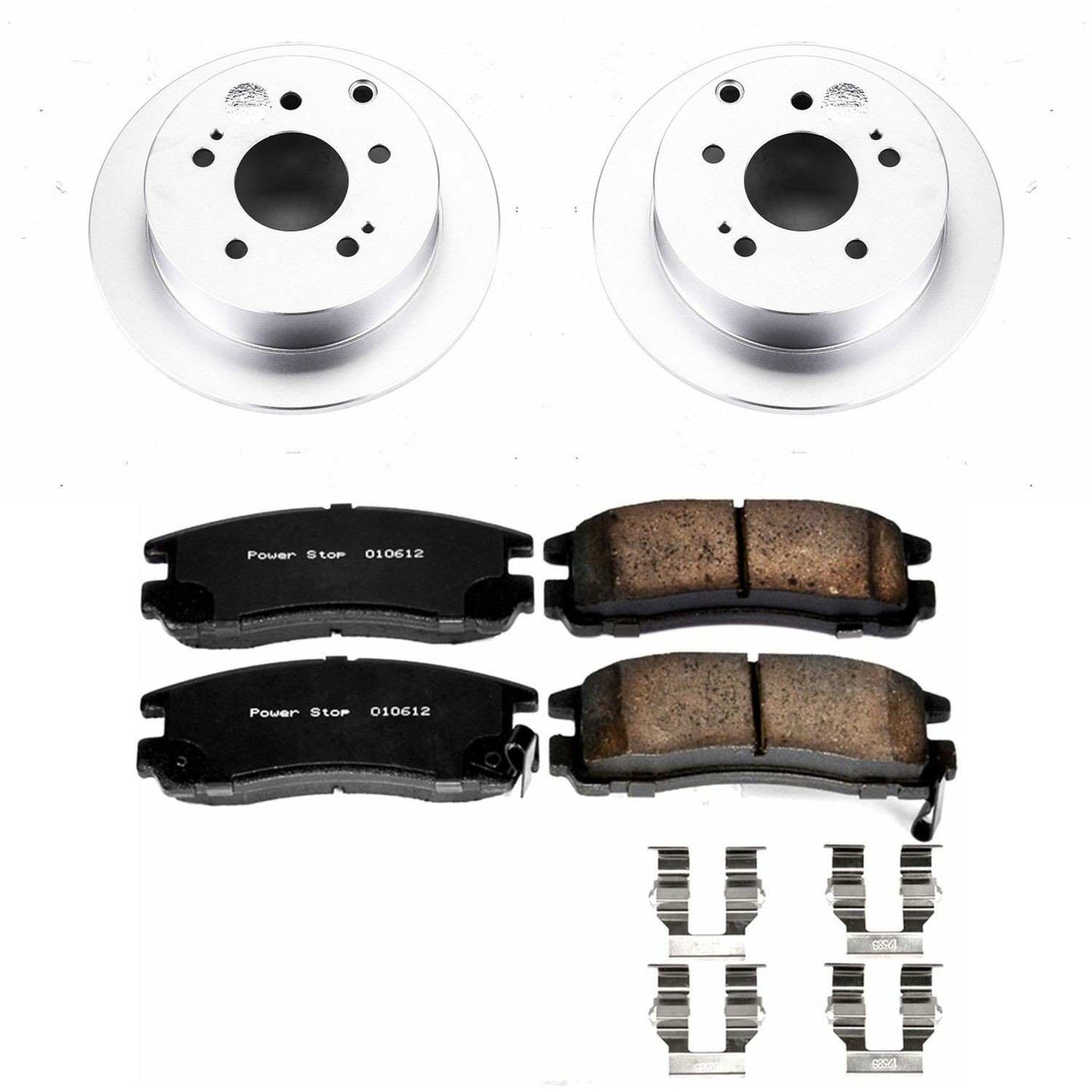 PowerStop Power Stop 06-12 Mitsubishi Eclipse Rear Z17 Evolution Geomet Coated Brake Kit CRK155