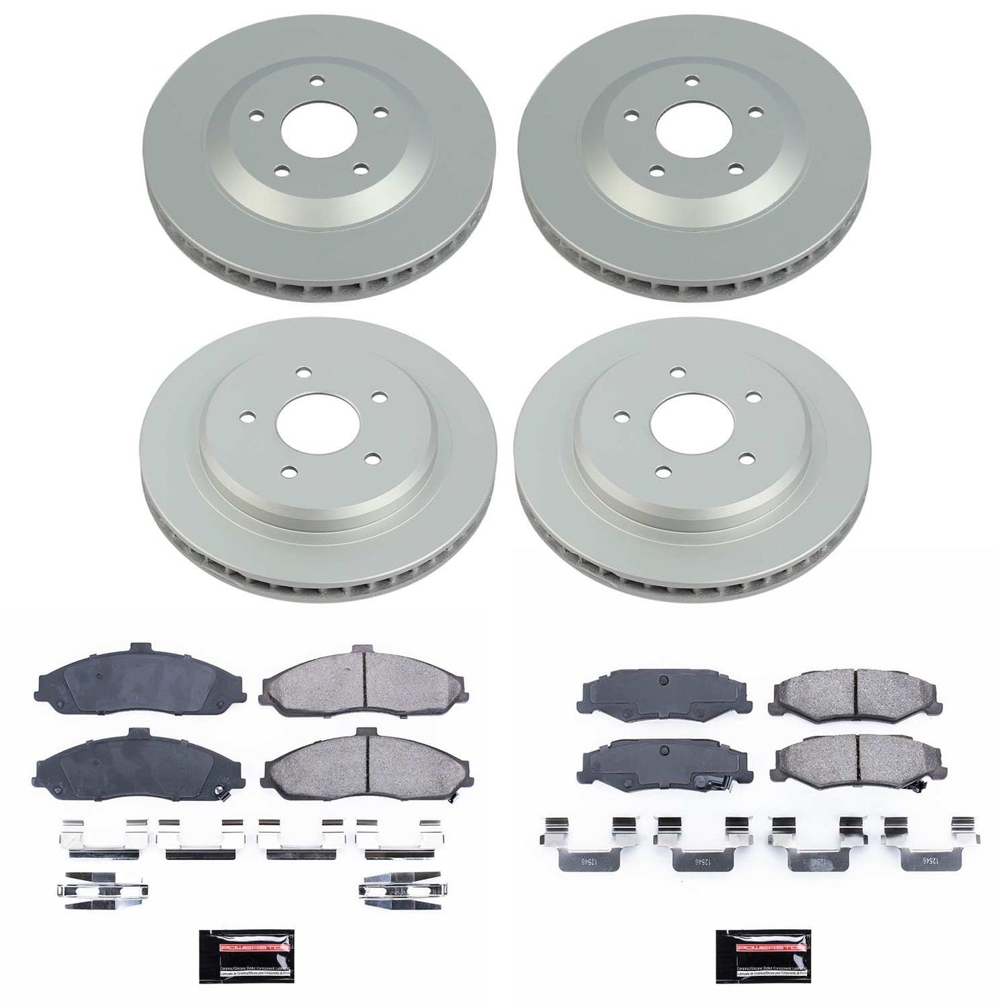 PowerStop Power Stop 2004 Cadillac XLR 2004 Front & Rear Z17 Evolution Geomet Coated Brake Kit CRK1560