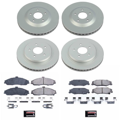 PowerStop Power Stop 2004 Cadillac XLR 2004 Front & Rear Z17 Evolution Geomet Coated Brake Kit CRK1560