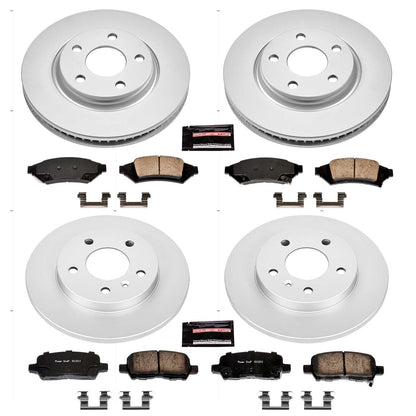 PowerStop Power Stop 2004 Pontiac Grand Prix Front & Rear Z17 Evolution Geomet Coated Brake Kit CRK1587