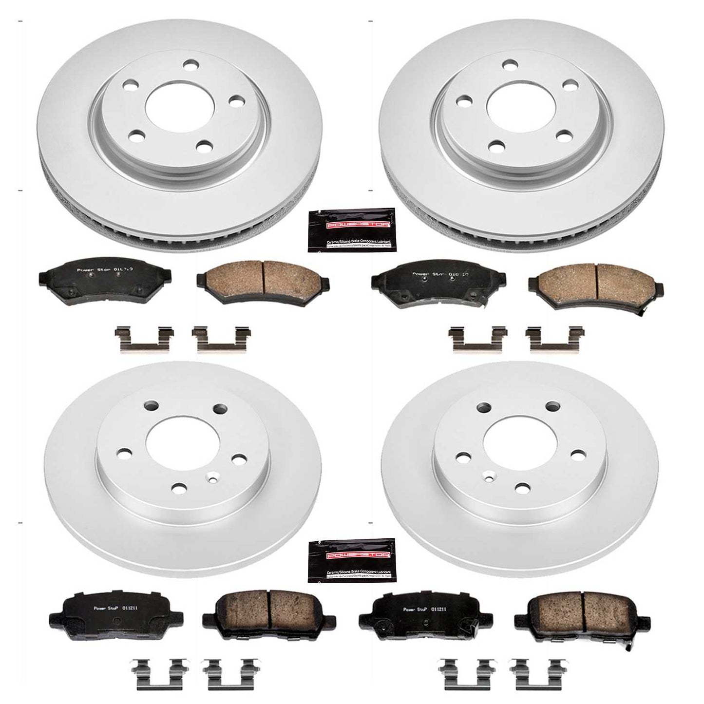 PowerStop Power Stop 05-09 Buick Allure Front & Rear Z17 Evolution Geomet Coated Brake Kit CRK1589