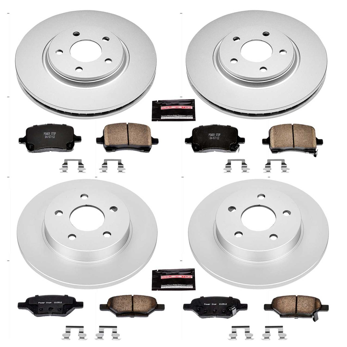PowerStop Power Stop 05-06 Chevrolet Cobalt Front & Rear Z17 Evolution Geomet Coated Brake Kit CRK1612